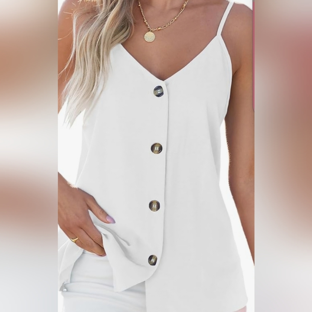 Off-white button camisole